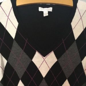 Black & White Argyle Sweater